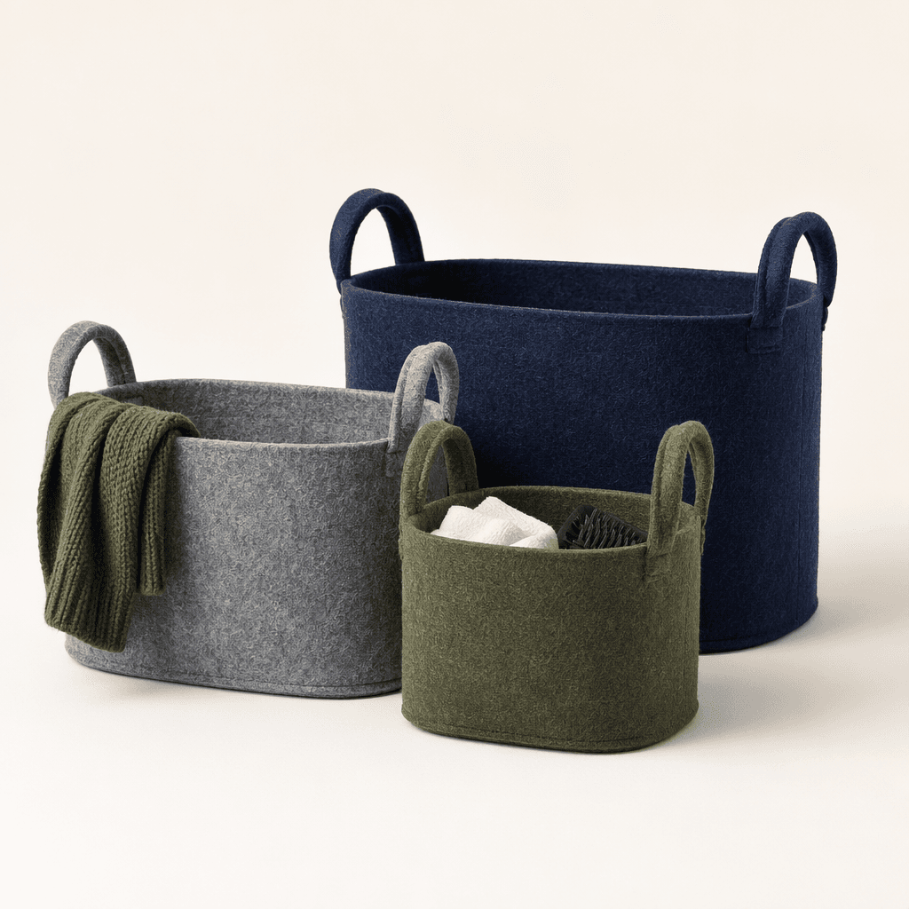 Felt Storage Baskets (Set of 3)