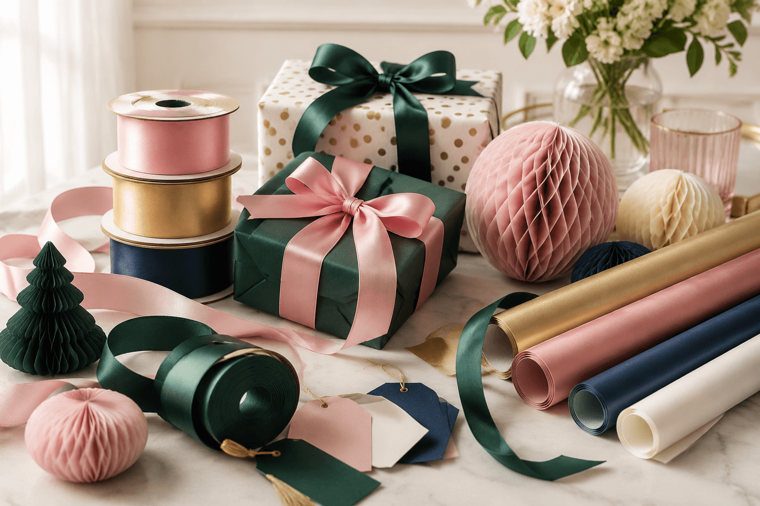 Ribbon category — Satin and grosgrain by the spool.